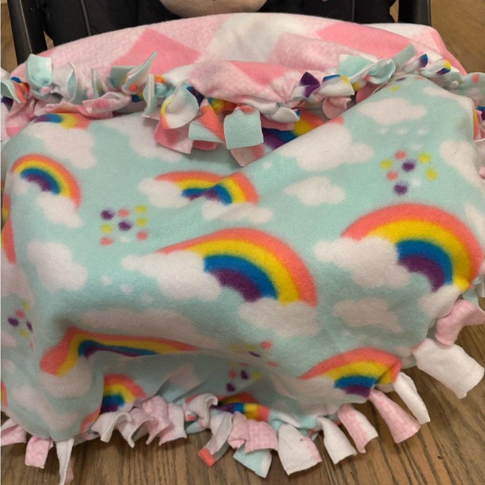 Rainbow Cloud Kids Blanket